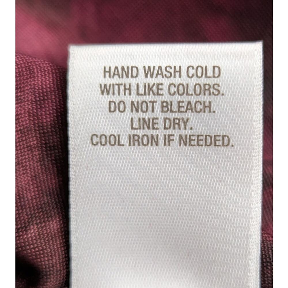 Roz and Ali NWT Flocked top size L Wine overdyed Bust 39 Waist 34" C back 24" - Picture 8 of 10